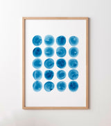 Vingt Tâches Bleues - high-quality limited edition art print poster by - Maison Charlot