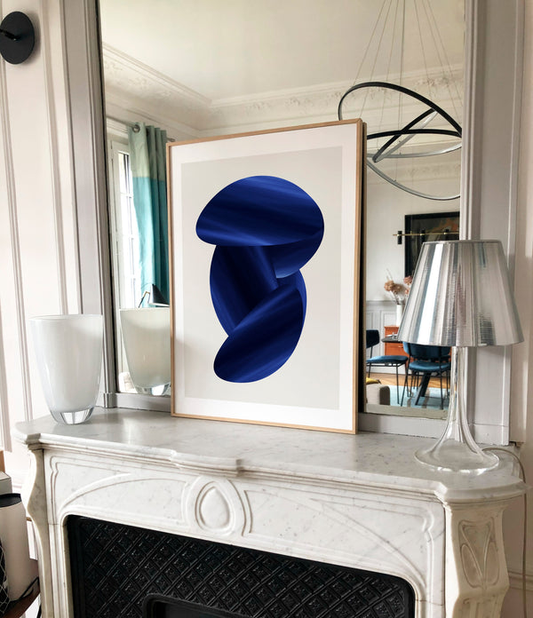 Blue Velvet N°2 - high - quality limited edition art print poster by - Maison Charlot