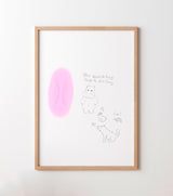 Pink Thing - high-quality limited edition art print poster by - Maison Charlot
