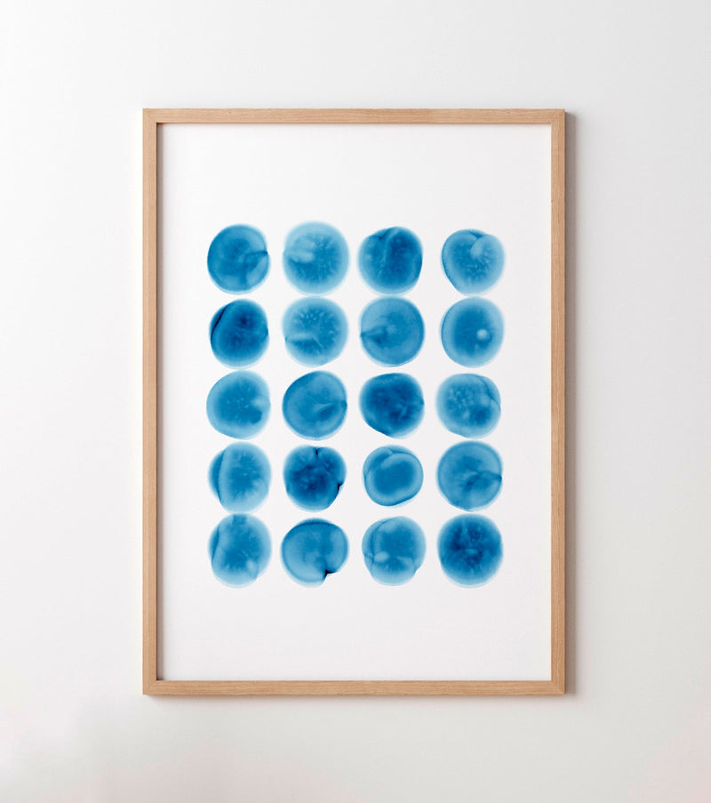 Vingt Tâches Bleues - high-quality limited edition art print poster by - Maison Charlot
